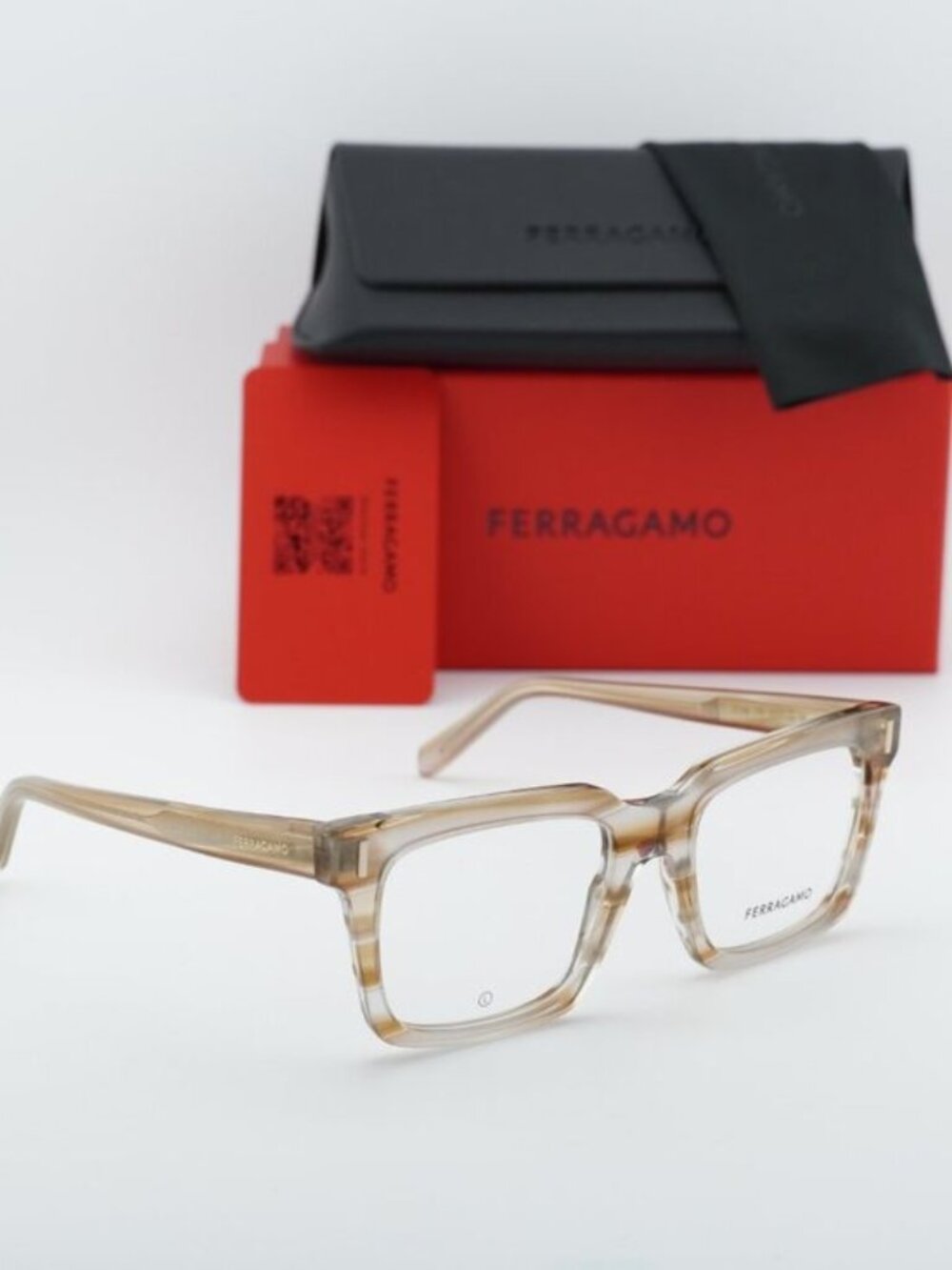 Salvatore Ferragamo SF2993 279 Unisex Square Eyeglasses 53mm – Sand
